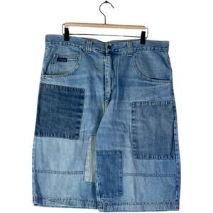 Vintage Patchwork Denim Shorts 36